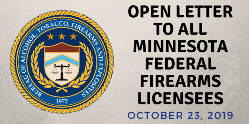 ATF Issues Open Letter to Minnesota FFLs