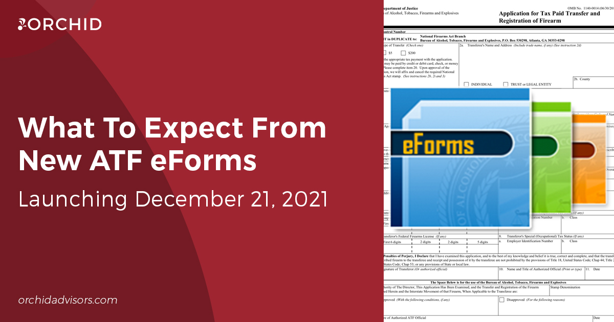 White text atop red background next to ATF eForm graphic and ATF Form 4