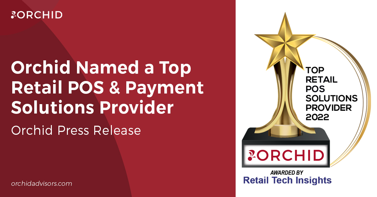 White text atop red background next to graphic of Top Retail POS Solutions Provider award