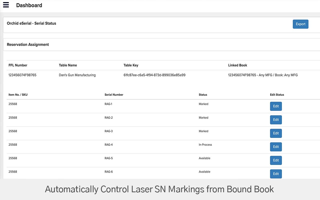 Laser Marking and Bound Book