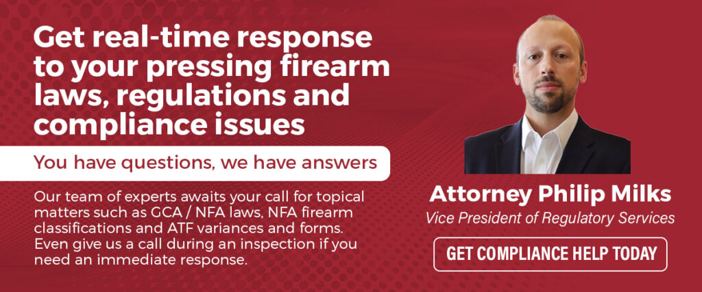 Get real-time response to your pressing firearm laws, regulations and compliance issues