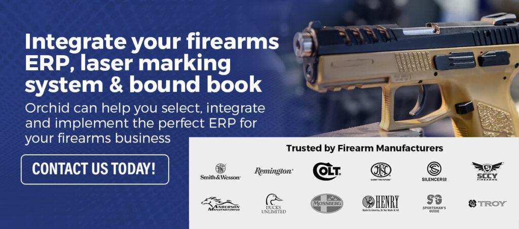 Integrate your firearms erp, laser marking system and bound book