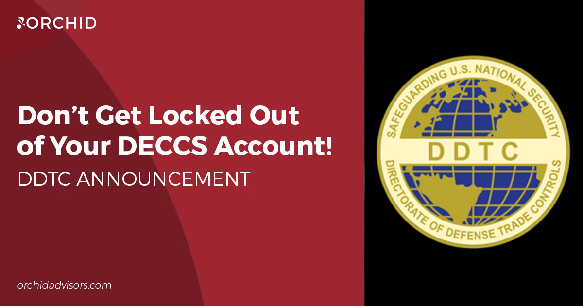 DECCS User Account Security Update